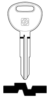 Afbeelding van Silca Autosleutel z/plastic kop staal HYN10