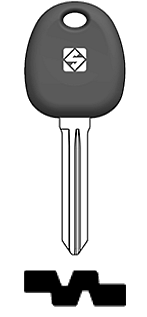 Afbeelding van Silca Autosleutel plastic kop staal HYN14RDP