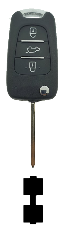 Afbeelding van Lege behuizing Hyundai / Kia 3-knops HY3B