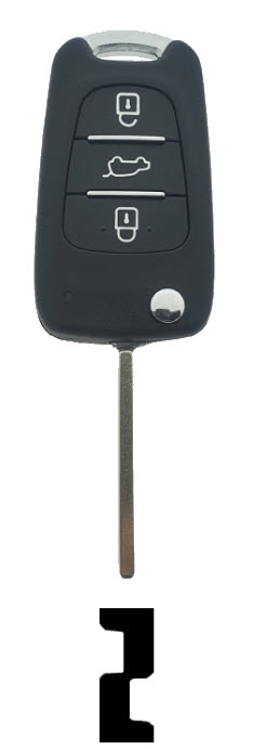 Afbeelding van Lege behuizing KIA 3-knops KI3B