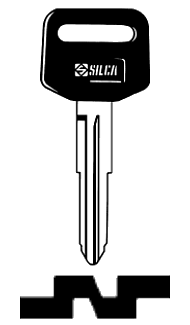 Afbeelding van Silca Autosleutel plastic kop staal HYN2RP