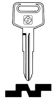 Afbeelding van Silca Autosleutel z/plastic kop staal HYN2R