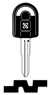 Afbeelding van Silca Autosleutel plastic kop brass HYN3P
