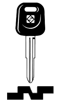 Afbeelding van Silca Autosleutel plastic kop brass HYN4P