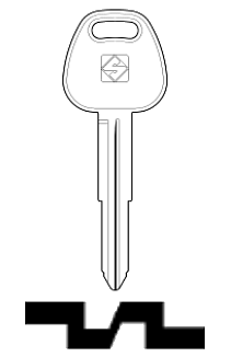 Afbeelding van Silca Autosleutel z/plastic kop staal HYN5R