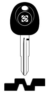 Afbeelding van Silca Transpondersleutel brass HYN6T4