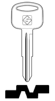 Afbeelding van Silca Autosleutel z/plastic kop staal HYN6