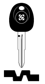 Afbeelding van Silca Transpondersleutel brass HYN7RT4