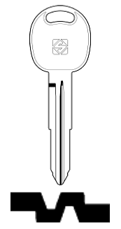 Afbeelding van Silca Autosleutel z/plastic kop brass HYN7R