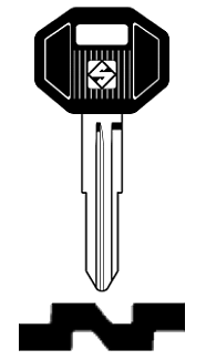 Afbeelding van Silca Autosleutel plastic kop brass HYN9P