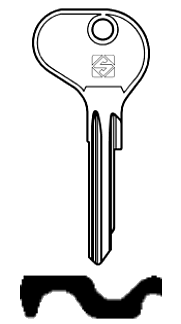 Afbeelding van Silca Autosleutel z/plastic kop staal BW5