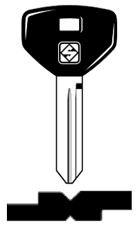 Afbeelding van Silca Autosleutel plastic kop staal CY16P