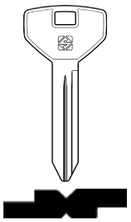 Afbeelding van Silca Autosleutel z/plastic kop staal CY16