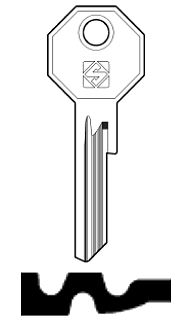 Afbeelding van Silca Autosleutel z/plastic kop brass CY21R