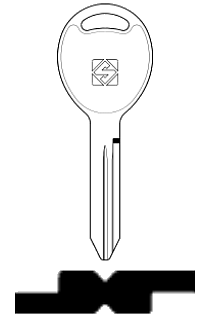 Afbeelding van Silca Autosleutel z/plastic kop brass CY24