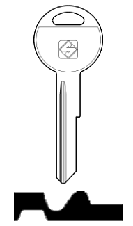 Afbeelding van Silca Autosleutel z/plastic kop staal CY3