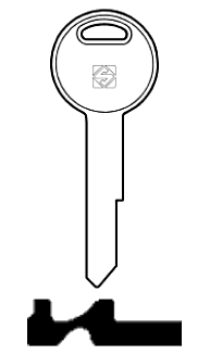 Afbeelding van Silca Autosleutel z/plastic kop staal CY6