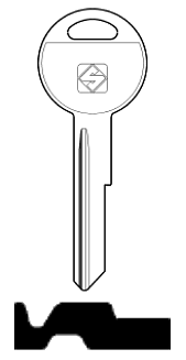 Afbeelding van Silca Autosleutel z/plastic kop staal CY8