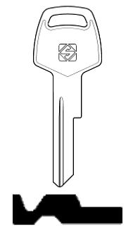 Afbeelding van Silca Autosleutel z/plastic kop staal CY9