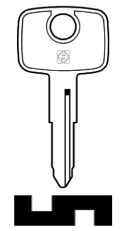 Afbeelding van Silca Contactsleutel  staal DWO1