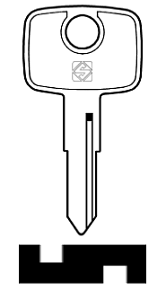 Afbeelding van Silca Contactsleutel staal DWO2