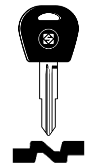 Afbeelding van Silca Transpondersleutel brass DWO5T6