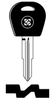 Afbeelding van Silca Transpondersleutel brass DWO5RT5