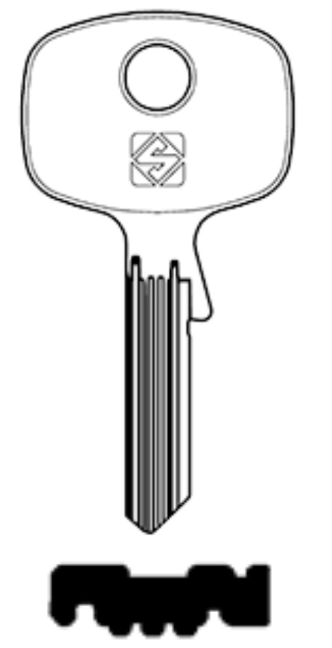 Afbeelding van Silca Cilindersleutel staal CE175