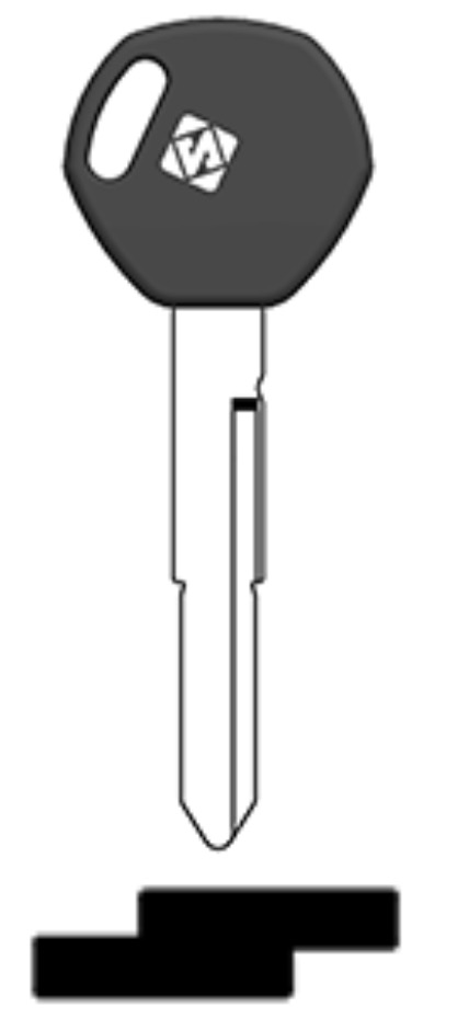 Afbeelding van Silca Scootersleutel plastic kop brass HON90GP