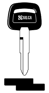 Afbeelding van Silca Autosleutel plastic kop brass KIA4RBP