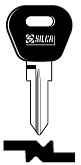 Afbeelding van Silca Autosleutel plastic kop brass IM4RP