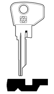 Afbeelding van Silca Autosleutel z/plastic kop staal SX4