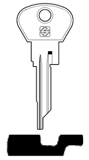Afbeelding van Silca Autosleutel z/plastic kop staal SX7