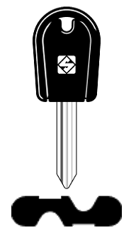 Afbeelding van Silca Autosleutel plastic kop staal SX8GP