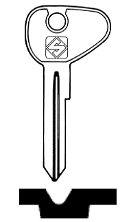 Afbeelding van Silca Autosleutel z/plastic kop staal VO10