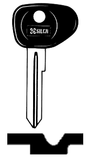 Afbeelding van Silca Autosleutel plastic kop brass VO10RP