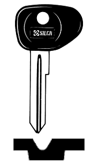 Afbeelding van Silca Autosleutel plastic kop staal VO10P