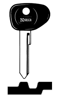 Afbeelding van Silca Autosleutel plastic kop staal VO11P