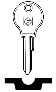 Afbeelding van Silca Autosleutel z/plastic kop brass VO3