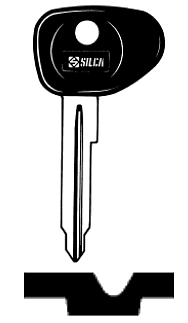 Afbeelding van Silca Autosleutel plastic kop brass VO4RP