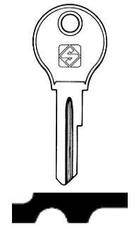 Afbeelding van Silca Autosleutel z/plastic kop staal VO6