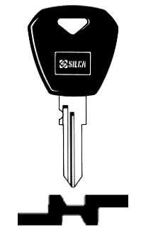 Afbeelding van Silca Autosleutel plastic kop brass YG1RP