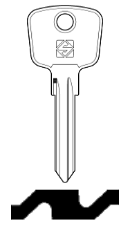 Afbeelding van Silca Autosleutel z/plastic kop staal YM12