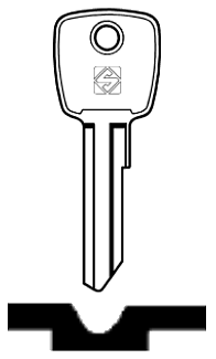 Afbeelding van Silca Autosleutel z/plastic kop staal YM13