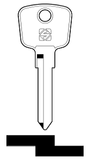 Afbeelding van Silca Autosleutel z/plastic kop staal YM15