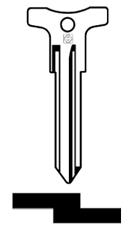 Afbeelding van Silca Autosleutel z/plastic kop staal YM15T