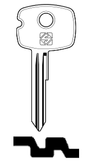 Afbeelding van Silca Autosleutel z/plastic kop staal YM16R