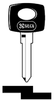 Afbeelding van Silca Autosleutel plastic kop staal YM15P