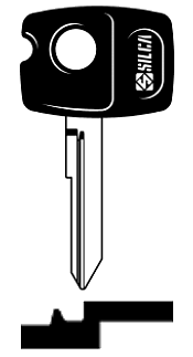 Afbeelding van Silca Autosleutel plastic kop staal YM21RP