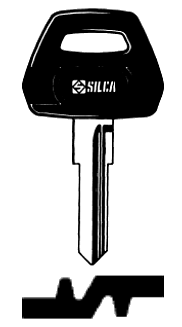 Afbeelding van Silca Autosleutel plastic kop staal YM22AP